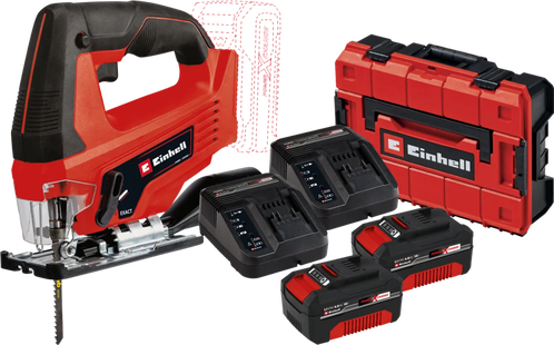 Einhell TC-JS 18 Li Solo 4,0 Ah Accu (2x) E-Case S-F Starterspakket