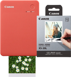 Canon SELPHY QX20 Rood + Canon papier XS-20L (20 stuks)