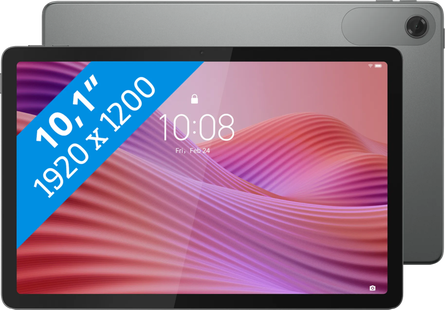 Lenovo Tab 64GB Wifi + 4G Grijs met Transparante Back Cover
