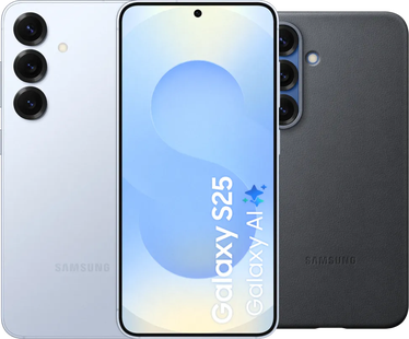 Samsung Galaxy S25 256GB Lichtblauw 5G + Samsung Kindsuit Back Cover Zwart