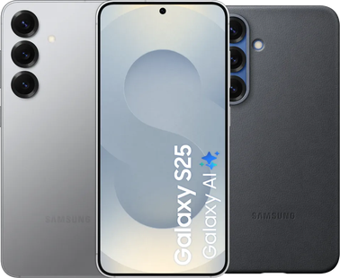 Samsung Galaxy S25 256GB Zilver 5G + Samsung Kindsuit Back Cover Zwart