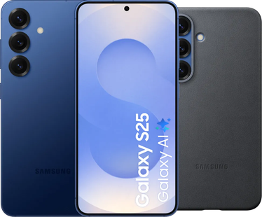 Samsung Galaxy S25 512GB Donkerblauw 5G + Samsung Kindsuit Back Cover Zwart