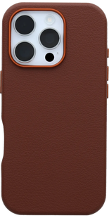 Otterbox Symmetry Apple iPhone 16 Pro Back Cover met MagSafe Magneet Leer Bruin