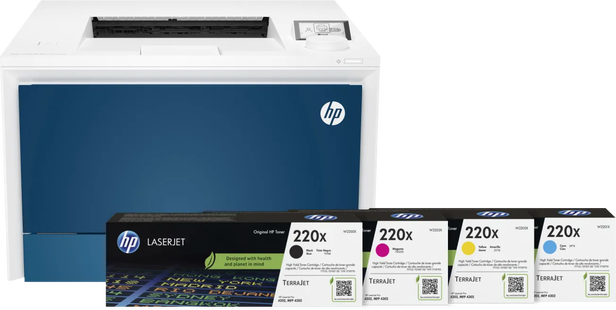 HP Color LaserJet Pro MFP 4202dw + 1 set extra XL toners