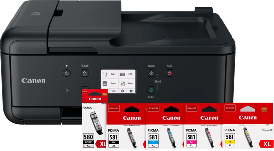 Canon PIXMA TR7650 + 1 set extra XL cartridges