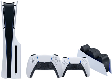 PlayStation 5 Slim Disc Edition + Extra Controller Wit + Oplaadstation