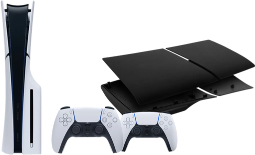 PlayStation 5 Slim Disc Edition + Covers Zwart + Extra Controller Wit