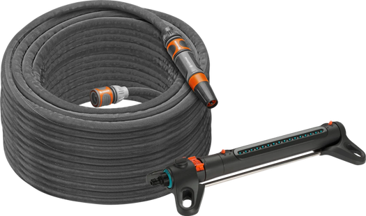 Gardena Textielslang Liano Set 30m Spuit + Gardena Zwenksproeier AquaZoom M