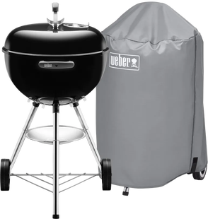 Weber Bar-B Kettle 47 cm Zwart + Weber Barbecuehoes 47 cm