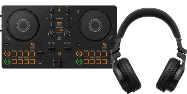 AlphaTheta DDJ-FLX2 + Pioneer DJ HDJ-CUE1