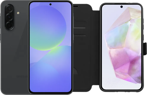 Samsung Galaxy A36 128GB Zwart 5G + BlueBuilt Book Case Zwart