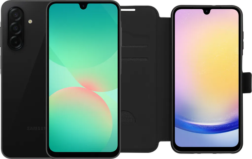 Samsung Galaxy A26 128GB Zwart 5G + BlueBuilt Book Case Zwart