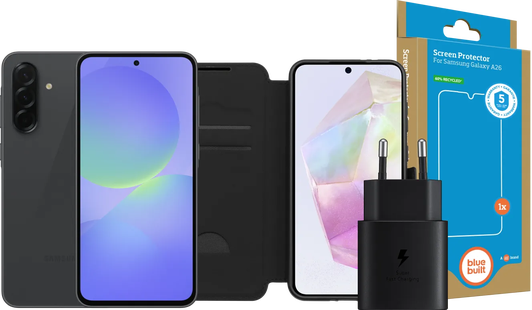 Samsung Galaxy A36 128GB Zwart 5G + Compleet Accessoirepakket