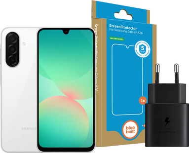 Samsung Galaxy A26 128GB Wit 5G + Basis Accessoirepakket