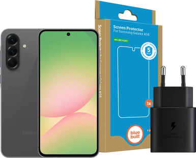 Samsung Galaxy A56 128GB Zwart 5G + Basis Accessoirepakket