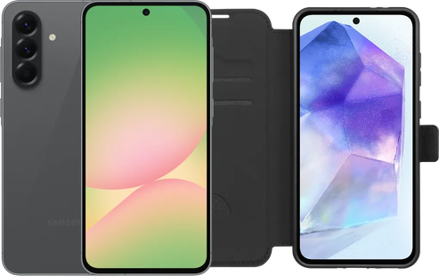 Samsung Galaxy A56 256GB Zwart 5G + BlueBuilt Book Case Zwart