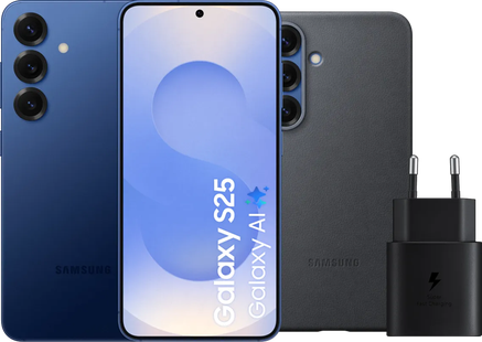 Samsung Galaxy S25 256GB Donkerblauw 5G + Accessoirepakket