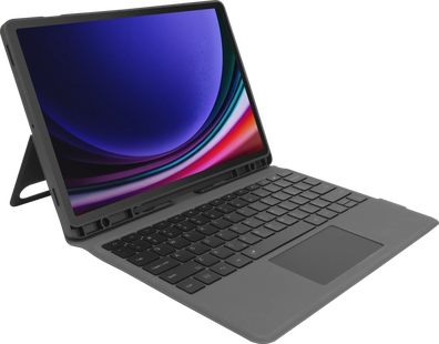 BlueBuilt Samsung Galaxy Tab S9 FE Plus/S10 Plus Toetsenbord Hoes QWERTY Zwart