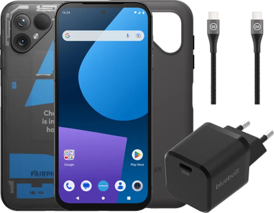 Fairphone 5 256GB Transparant 5G + Accessoirepakket