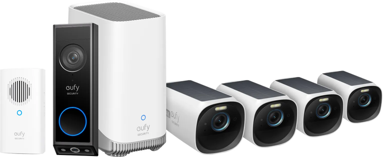EufyCam 3 4-Pack + Video Doorbell E340 + Chime