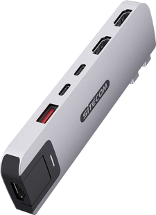 Sitecom MacBook Pro Multiport Hub 6 in 2 Zilver