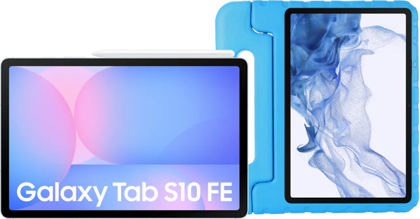 Samsung Galaxy Tab S10 FE 10,9 inch 128GB Wifi Lichtblauw + Just in Case Kids Cover Blauw