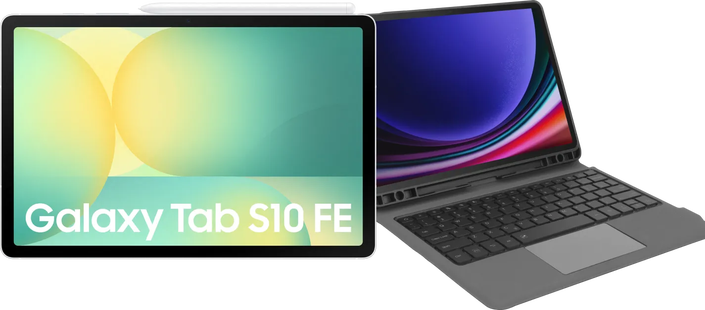 Samsung Galaxy Tab S10 FE 10,9 inch 256GB Wifi Zilver + Toetsenbord Hoes QWERTY