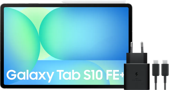 Samsung Galaxy Tab S10 FE Plus 13,1 inch 256GB Wifi en 5G Grijs + Oplaadpakket