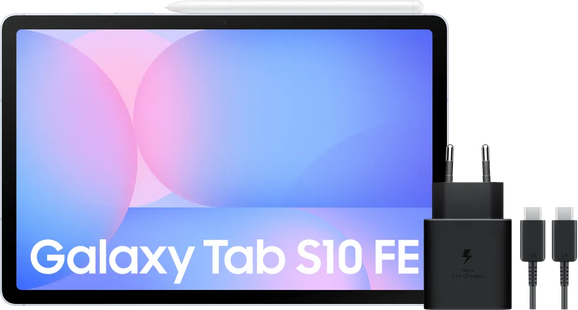 Samsung Galaxy Tab S10 FE 10,9 inch 128GB Wifi Lichtblauw + Oplaadpakket