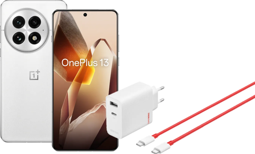 OnePlus 13 512GB Wit 5G + OnePlus SuperVOOC Oplader 120W met 2 Poorten
