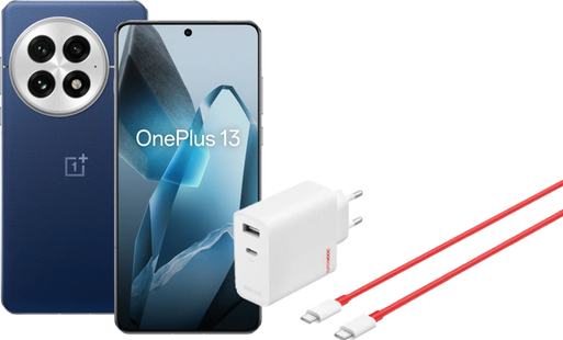 OnePlus 13 512GB Blauw 5G + OnePlus SuperVOOC Oplader 120W met 2 Poorten