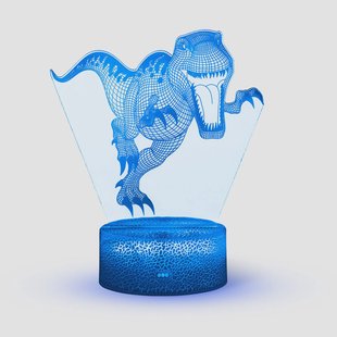 Meerkleurige effectlamp - 3D dinosauer