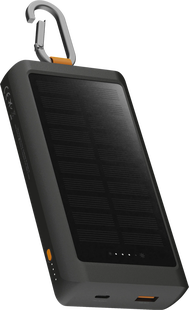 Xtorm Go 2 Solar Power Bank 10.000 mAh met Snelladen en Zaklamp Zwart