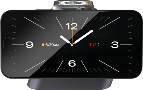 ZENS MagSafe en Qi2 Draadloze Oplader 15W met Standaard en Watch Stand