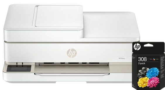 HP ENVY 6520e + 1 set extra cartridges