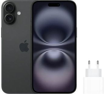 Apple iPhone 16 Plus 256GB Zwart + Apple Snellader