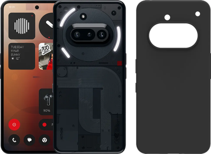 Nothing Phone (3a) 256GB Zwart 5G + Just in Case Back Cover Zwart