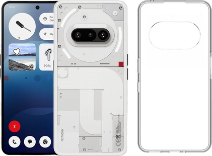 Nothing Phone (3a) 256GB Wit 5G + Just in Case Back Cover Transparant