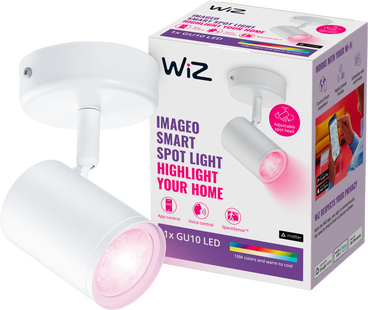 WiZ 1 spot Imageo wit - Gekleurd en Wit licht - GU10