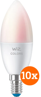 WiZ Smart Kaarslamp 10-pack - Gekleurd en Wit Licht - E14
