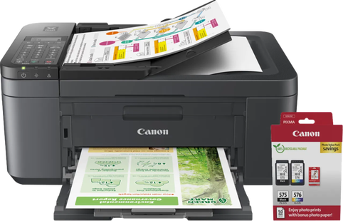 Canon PIXMA TR4755i + 1 set extra cartridges + fotopapier
