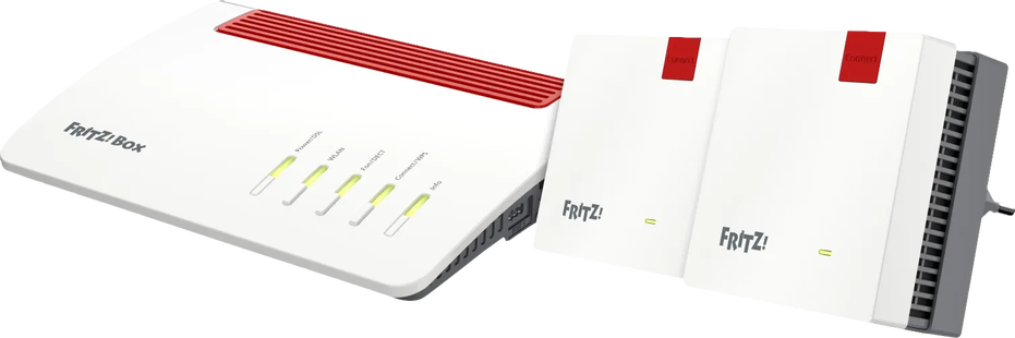 FRITZ!Box 7590 AX + FRITZ!Repeater 1200 AX DSL Duo pack