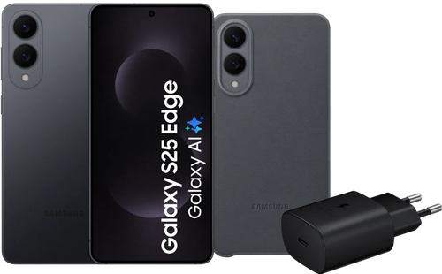 Samsung Galaxy S25 Edge 256GB Zwart 5G + Accessoirepakket