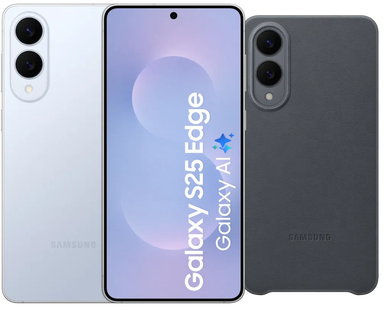 Samsung Galaxy S25 Edge 512GB Blauw 5G + Samsung Kindsuit Back Cover Zwart