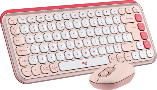Logitech Pop Icon Combo toetsenbord en muis set Rose