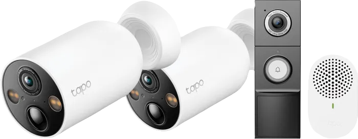 TP-Link Tapo C460 Duo Pack + D235 Smart Battery & Wired Doorbell