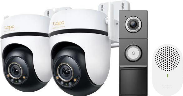 TP-Link Tapo C530WS Duo Pack + D235 Smart Battery & Wired Doorbell