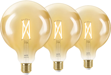 WiZ Smart Filament lamp Globe XL 3-pack  - Warm tot Koelwit Licht - E27