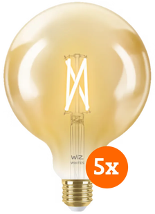 WiZ Smart Filament lamp Globe XL 5-pack  - Warm tot Koelwit Licht - E27