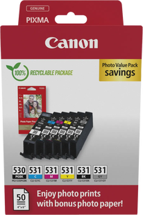 Canon PGI-530/CLI-531 Cartridges + Fotopapier bundel